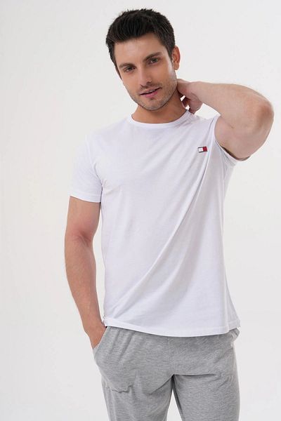 Mecit Pijama Men's Plus Size Short Sleeve Pajama Set Top 100% Cotton Bottom. 80% Cotton 20% Viscose