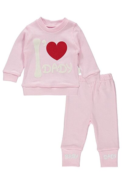 Generic Brand Baby Suit I Love Dady Printed Pink