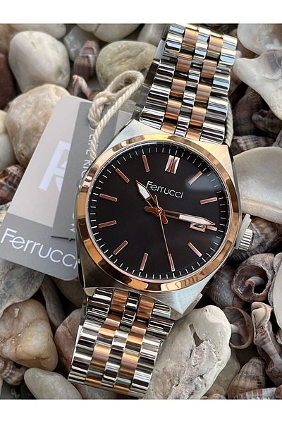 Ferrucci Brand Men's Watch All F. Active Steel 3Atm with 2 Years Warranty and Bracelet Gift