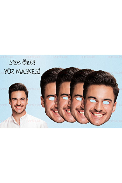 partikuki Kişiye Özel Bekarlığa Veda Kına Gecesi Damat Yüz Maskesi 5 Adet Las...