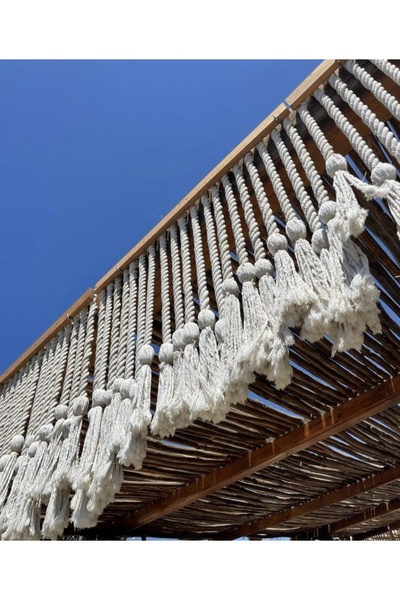 EdaTasarım Halat İp Perde Pamuk/Jüt