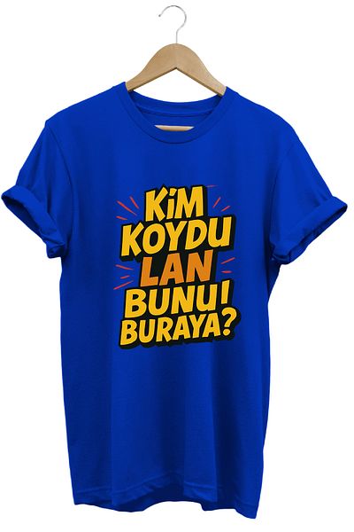 remonz Who Put This Titlu unisex, cu croială normală, 100% bumbac, cu textura moale, tricou cu gât crew