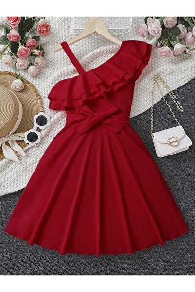 shop Kırmızı elbise özel günlerde çocuğunuzun zerafetini sergileyecek harika bir ürün