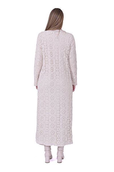 Invee İNVEE 7031 Bej Dantel Elbise