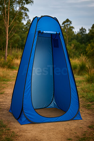 AteşTech Portatif Otomatik Giyinme Duş Tuvalet Soyunma Çadırı  Çift Pencereli 120*120*190 cm