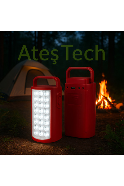 AteşTech Led Işıldak 24 Ledli 80 Saat Yanan Işıldak Kamp Lambası