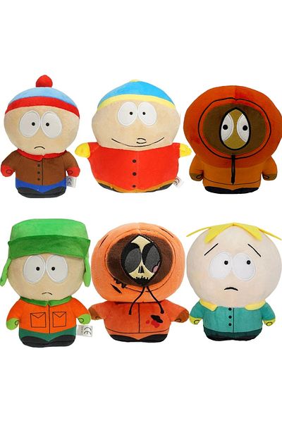 Choice 6pcs 20cm South North Parks Plush Toys cartoon Plush Doll Stan Kyle Kenny Cartman Plush Pillow Peluc