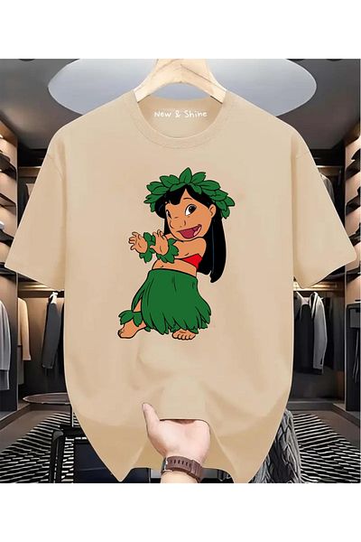 New Shine Μπλουζάκι με στάμπα Lilo and Stitch Oversize