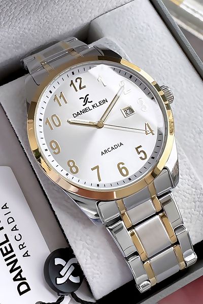 Daniel Klein 3 Atm Waterproof Men Wrist Watch Silver Color Steel Band Bracelet Dker2039C1
