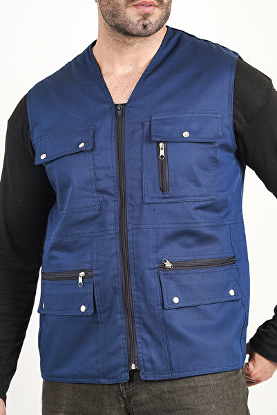 HeviStor Літній жилет з великою кількістю кишень, стильний дизайн, кишеня на грудях на блискавці