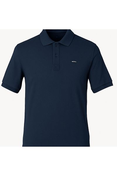 trender Polo Neck Navy Blue Men's T-Shirt 2061