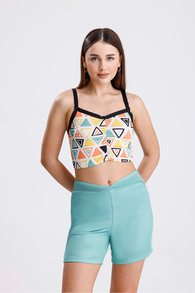 Tides Women's Shorts and Bustier Swimsuit