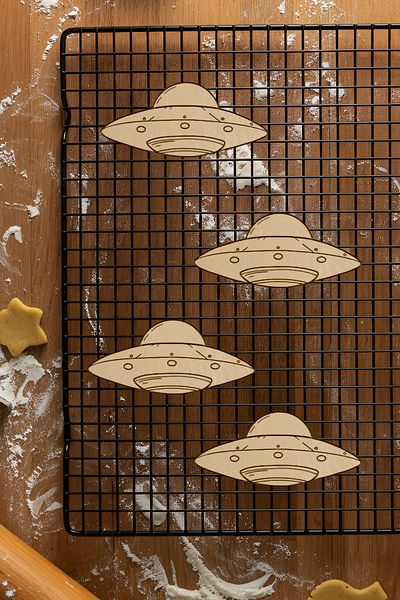 oalpo Ufo Cookie Mold, Dough Shaper, Biscuit Mold, Easy Cutting Tip