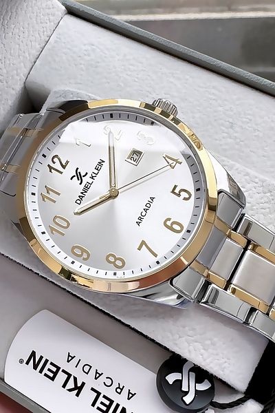 Daniel Klein 3 Atm Waterproof Men Wrist Watch Silver Color Steel Band Bracelet Dker2039C1