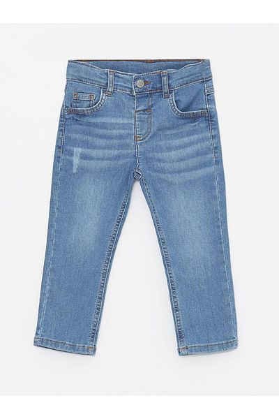 LC Waikiki Pantaloni de jeans pentru bebeluși cu talie reglabilă (S4)