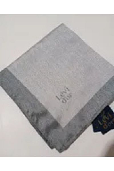 Levidor Μονόγραμμα Κασκόλ Ασημί Γκρι