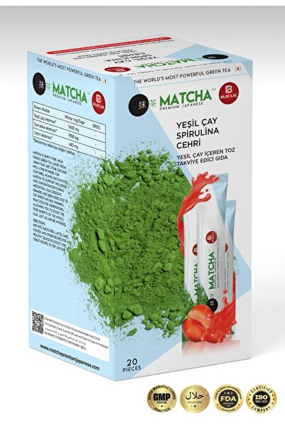 Bilge İlaç Matcha Premium Japanese Premium Japanese Çilek Aromalı Detox Burner Form Maça Çayı 1 Kutu