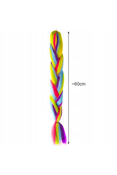 zola Synthetic hair extensions for braids, Zola®, rainbow, 60 cm, UV and high temperature resistant
