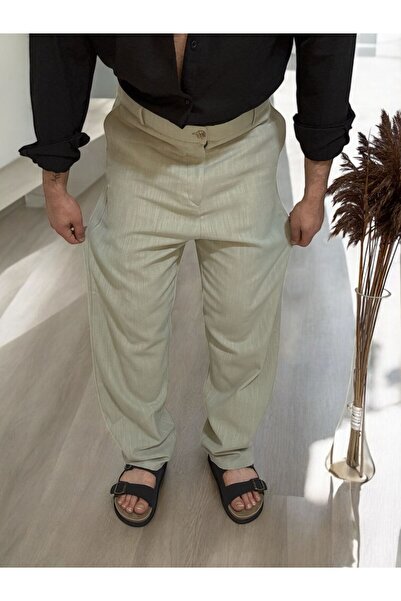 Butik Ross Baggy Fit Linen Trousers