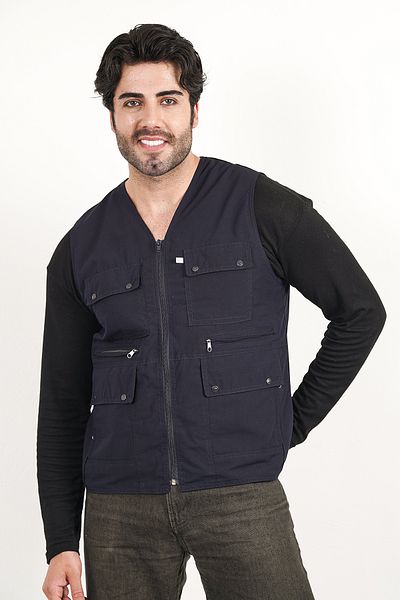 HeviStor Summer Vest Multi-Pocket Stylish Design Side Pocket Zippered