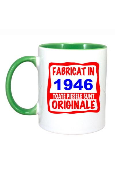 OEM Cana personalizata cu maner verde Fabricata in 1946 toate piesele sunt or...