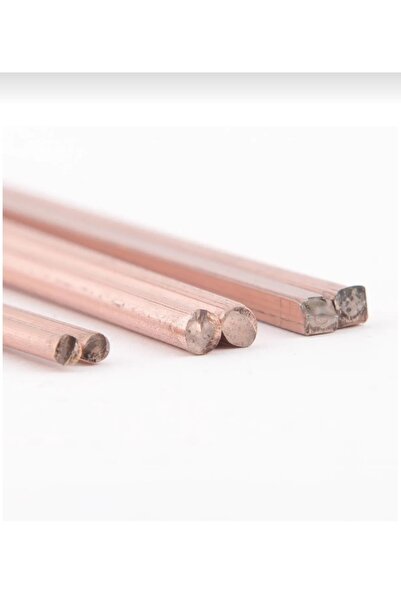 uzunoğlu bakır ürünleri Bakır kaynak teli 2mm çap boy 50cm 5 adet kolay eriyen