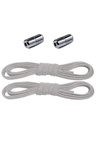 hapshoe Adjustable 1 Pair Gray Screw Capsule End 6 mm Rubber Practical Laces