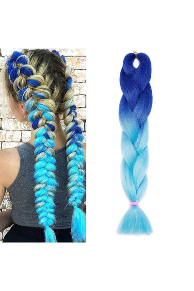 zola Synthetic hair extensions for braids, Zola®, 60 cm, balayage blue