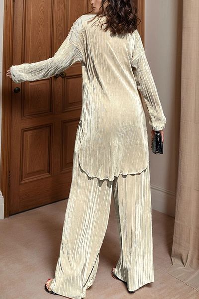 bacc Women's Yellow Oversize Double Bottom Top Set Bcbsk-25700-3573