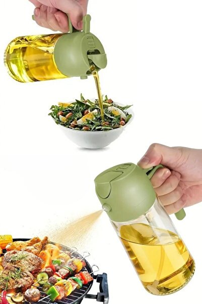 Genel Markalar ® 2si 1arada Yağ Dökücü ve Spreyli Yağdanlık Cam Yağ Püskürtücü