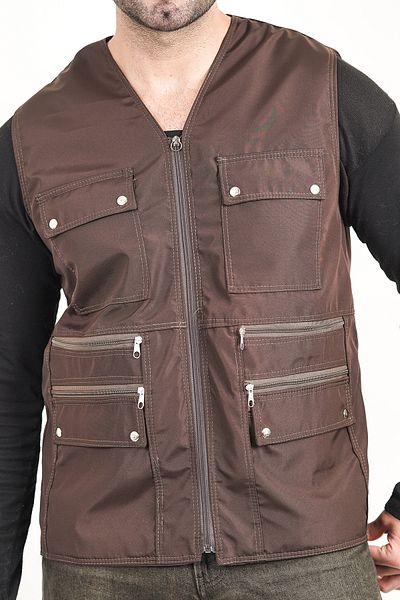 HeviStor Summer Vest Multi-Pocket Stylish Tsarim Waist with Double Pocket Zipper