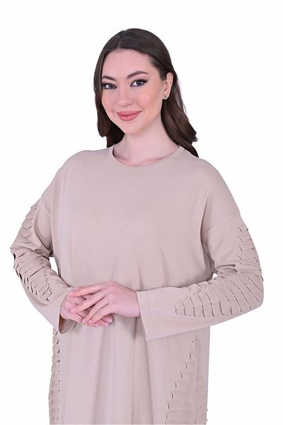 Invee Invee 7060 Beige Knitwear Dress