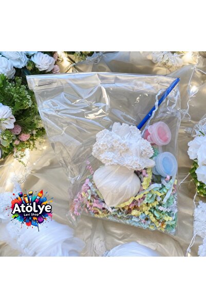 Atölye Lavi Shop Çiçek Etkinlik Seti Anne Yetişkin Çocuk 2 Adet Boya 1 Adet Fırça (3D) Obje