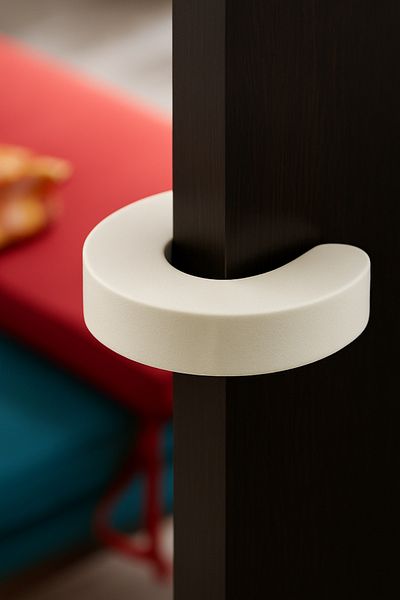 WAPPA White Door Security Door Stopper, Door Stopper
