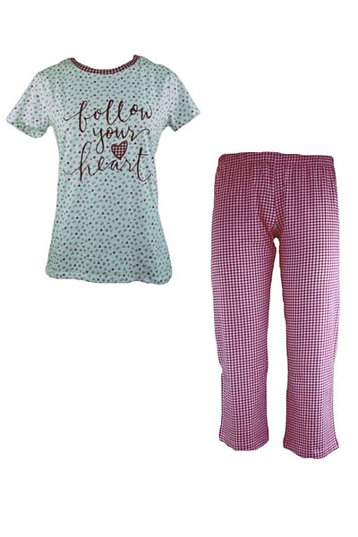 Nottingham Women's short sleeve pajamas, Nottingham - fuchsia L INTL