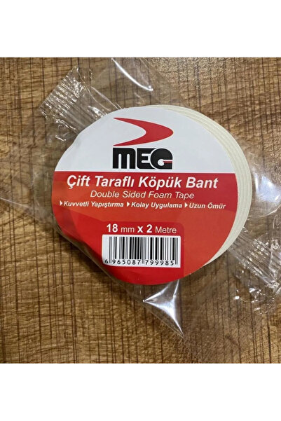 Meg Çift Taraflı Köpük Bant 2 Mt X 18 Mm