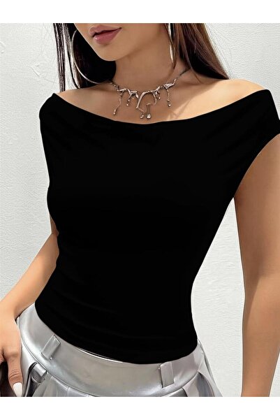 Lucky Line Top crop solid din viscoză CINDY pentru femei
