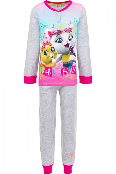 44 Cats Long pajamas 44 Cats, color Gray, 6 years