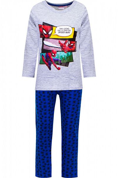 SPIDERMAN Pijamale lungi Spiderman A job for,culoare Gri/Albastru, 5 ani