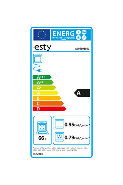 Esty Aef6601s01 Ankastre Fırın Gri