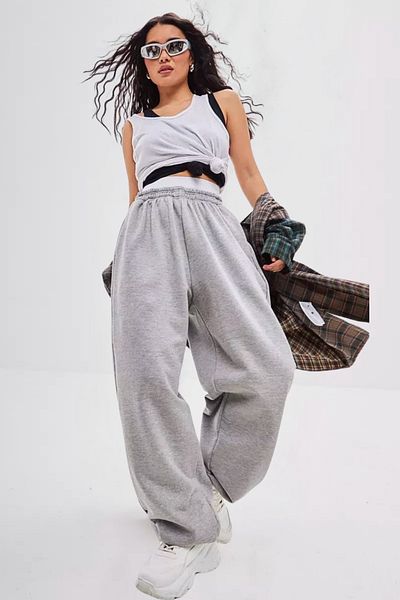 BSBSPOR Summer Loose Cut Sweatpants Men / Women Gray / Black / Anthracite
