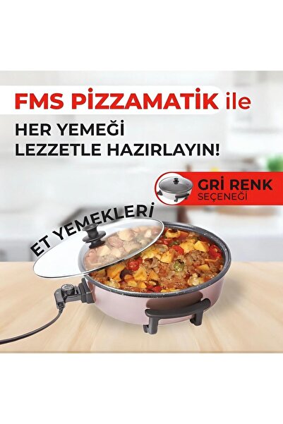 FMS Elektrikli Tencere Pizzamatik Rose 40 Cm ( 5 Kademe Isı Ayarı )