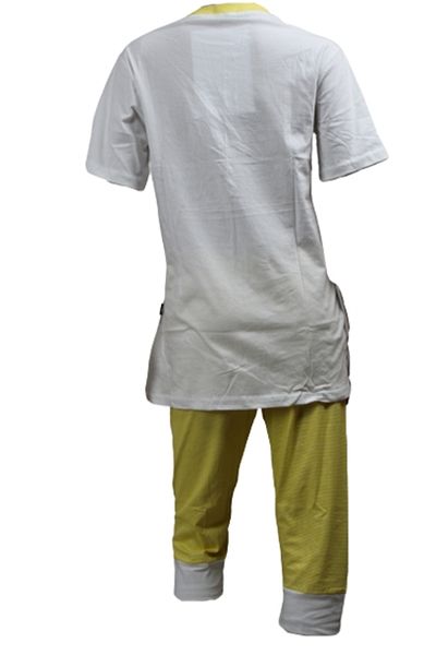 Crazy Farm Pijamale scurte dama,Crazy Farm, Alb/Galben, Marime M