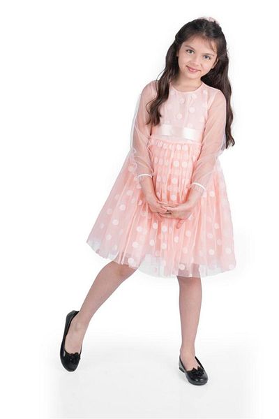 s.t. sebat tekstil Rochie pentru fete cu motiv din dantela parapuan Sb547