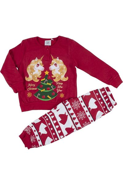 UNICORN Christmas themed cotton pajamas, Unicorn