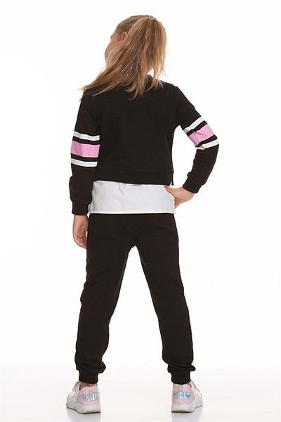 s.t. sebat tekstil Printed 2 Thread Girl's Style Tracksuit Sb518