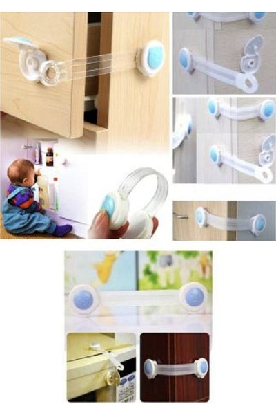 Kenpool Safety Lock Children's Cabinet Baby Door Safety Protection Latches Drawer Set of 2