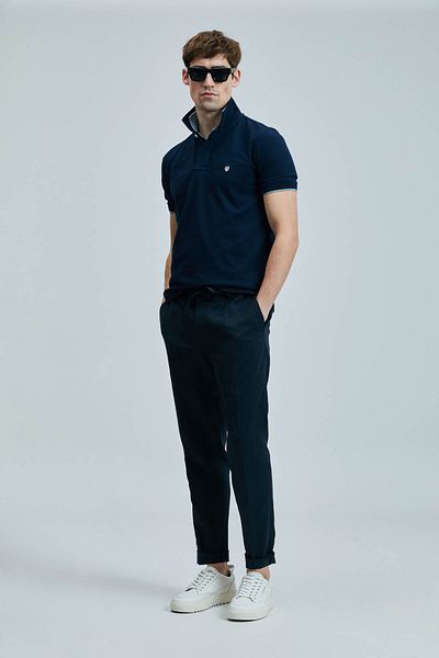 Lufian Ανδρικό μπλουζάκι Laon Navy Blue 111040206