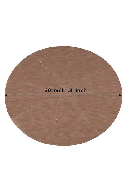 Choice 30cm 1pc Heat Resistant Non-Stick Baking Mat for Cake Bread Meat Grilling - Reusable Oven Liners for