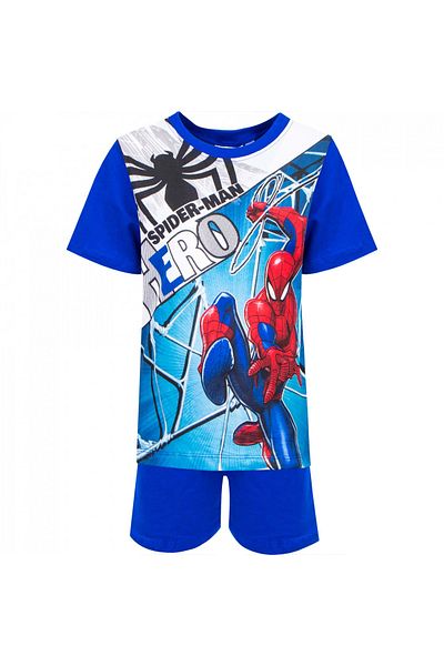 SPIDERMAN Pijama Spideman Hero, 8 ani/128 cm, maneca scurta, albastru